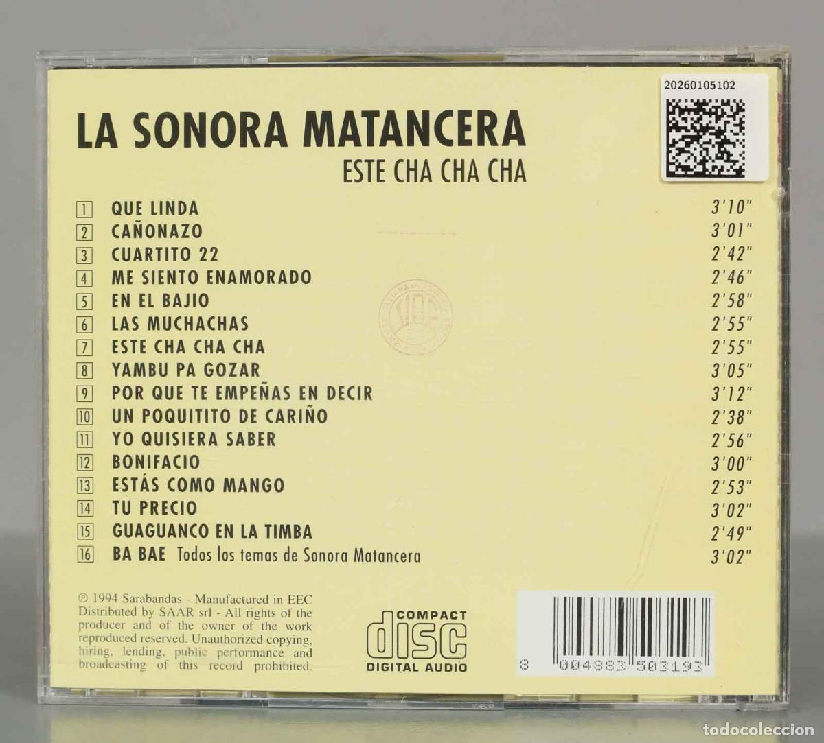CDs de m&uacute;sica: CD. La Sonora Matancera &ndash; Este Cha Cha Cha - Foto 2