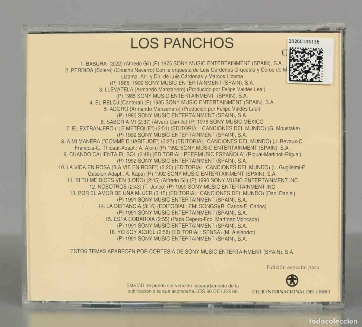 CDs de m&uacute;sica: CD. LOS PANCHOS. LOS 60 DE LOS 60. UNA GRAN DECADA PARA RECORDAR. - Foto 2