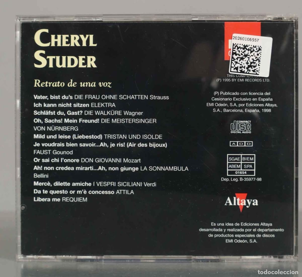 CDs de m&uacute;sica: CD. CHERYL STUDER - Retrato de una voz. - Foto 2