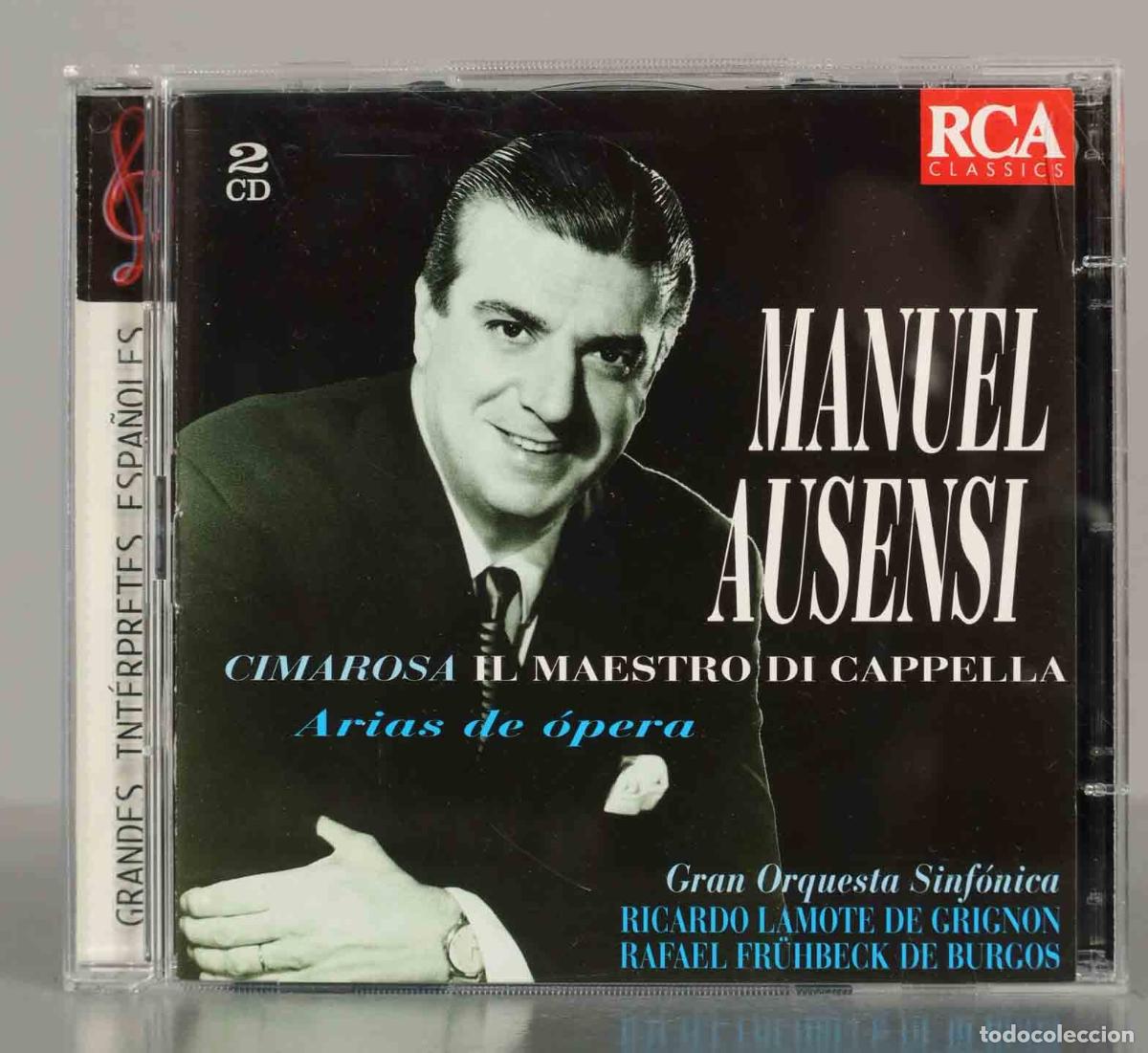 CD de M&uacute;sica: CD. MANUEL AUSENSI - CIMAROSA IL MAESTRO DI CAPPELLA. Arias de &oacute;pera
