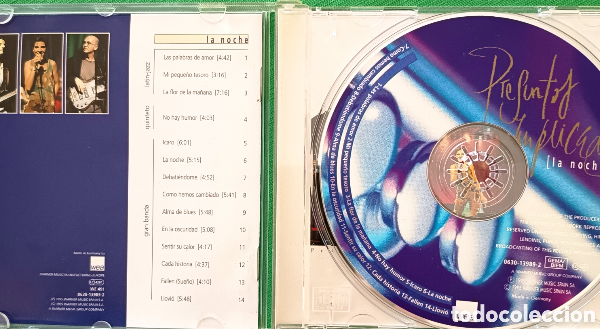 CDs de m&uacute;sica: CD Presuntos Implicados La Noche - Foto 3