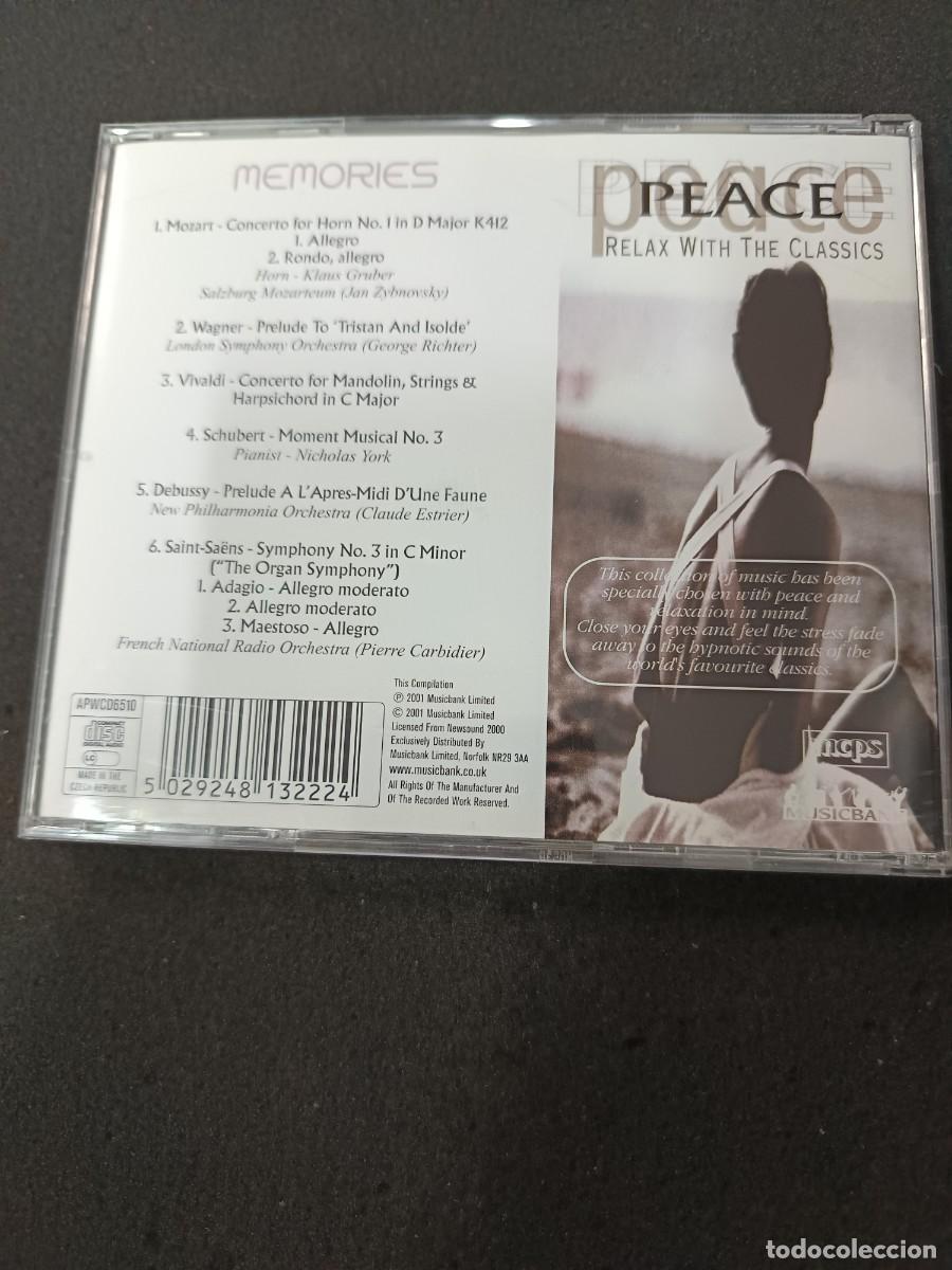 CDs de m&uacute;sica: CD. MEMORIES. PEACE. RELAX WITH THE CLASSICS - Foto 2