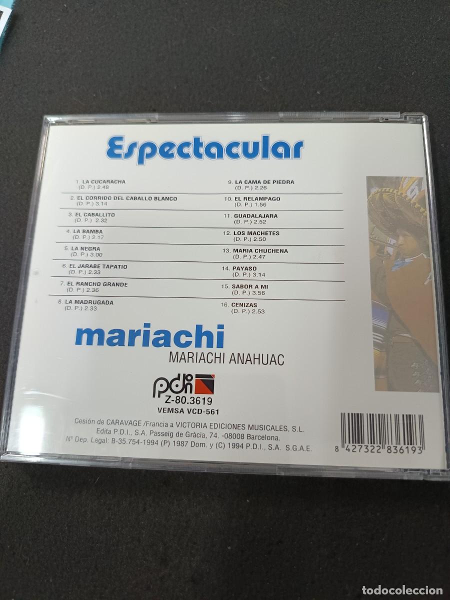 CDs de m&uacute;sica: CD. ESPECTACULAR MARIACHI - Foto 2