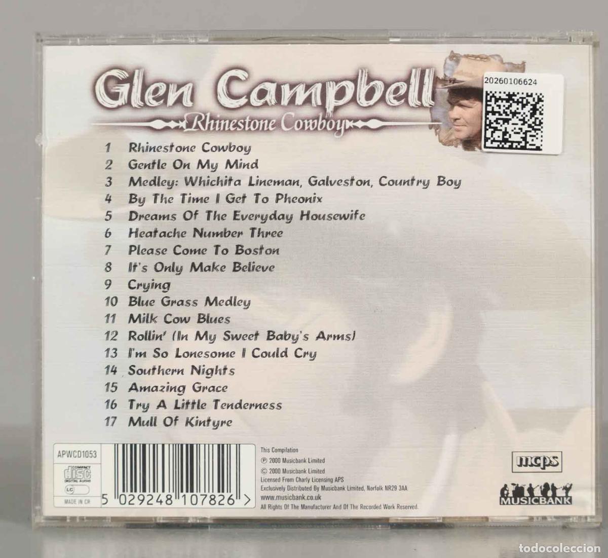 CDs de m&uacute;sica: CD. Glen Campbell &ndash; Rhinestone Cowboy - Foto 2