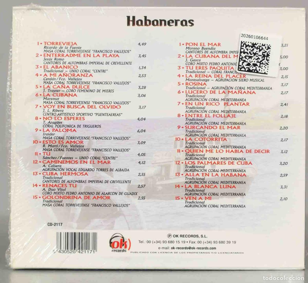 CDs de m&uacute;sica: CD. HABANERAS. 2CD&acute;S. PRECINTADO - Foto 2