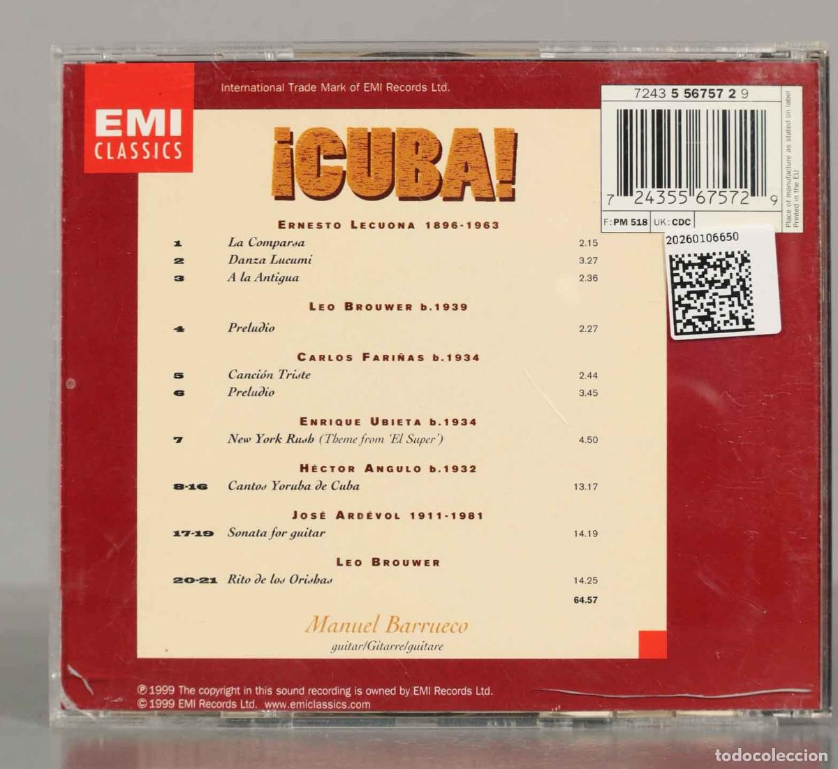 CDs de m&uacute;sica: CD. Manuel Barrueco &ndash; &iexcl;Cuba! - Foto 2