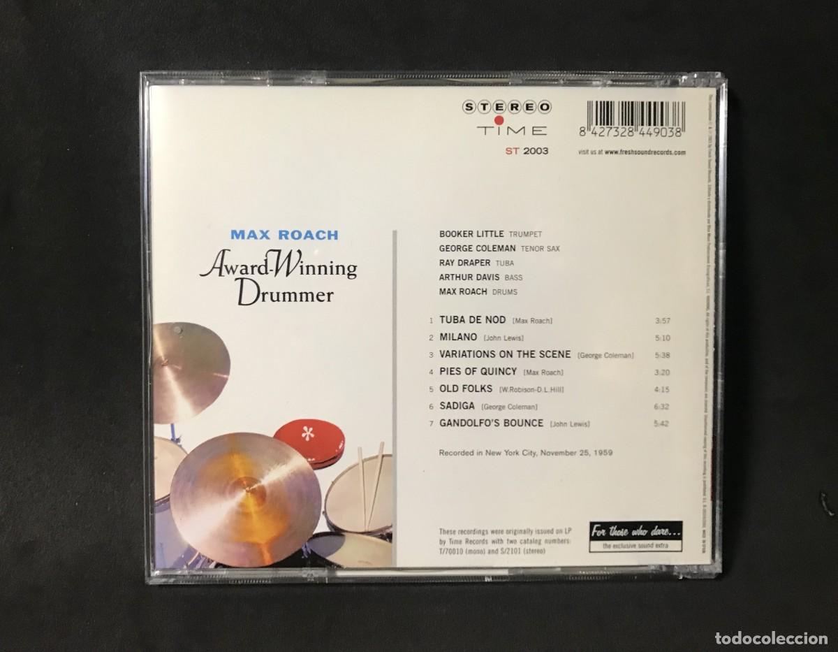 CDs de m&uacute;sica: Max Roach &ndash; Award-Winning Drummer - CD - Stereo Time - Foto 2