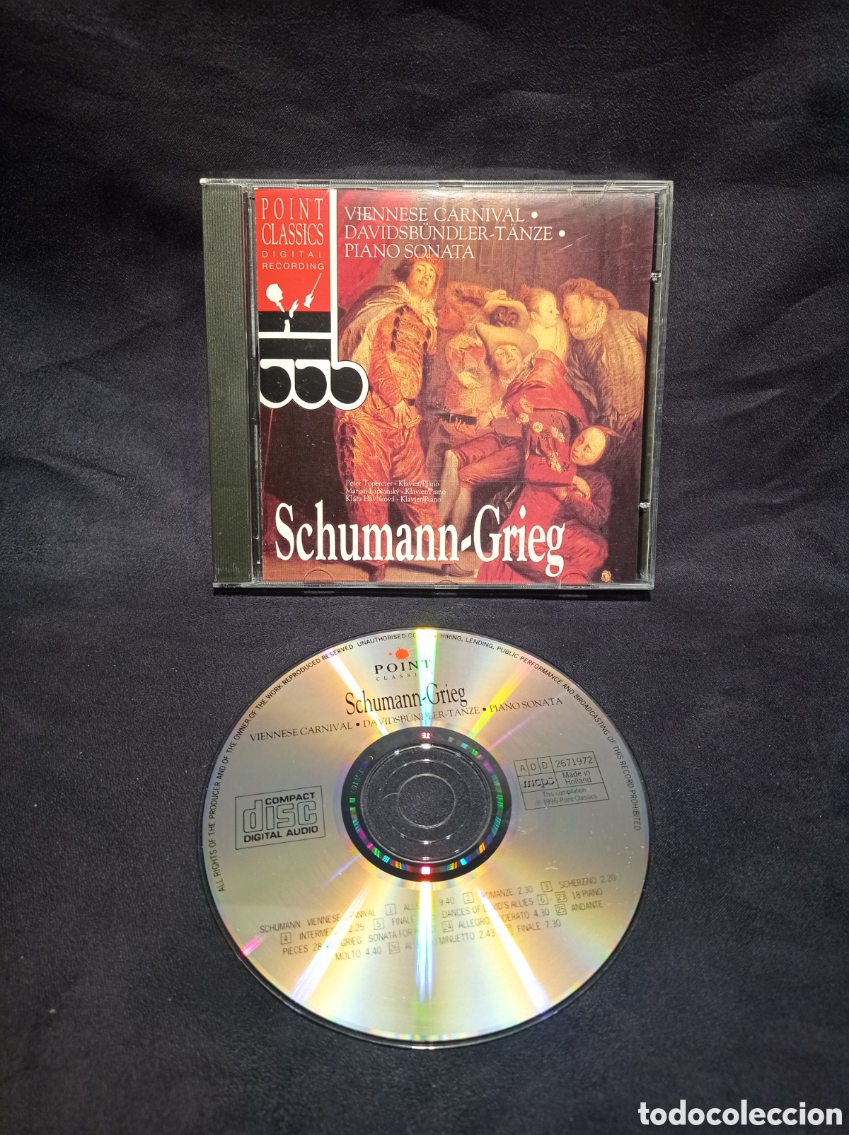 Musik-CDs: CD SCHUMANN- GRIEG. CARNAVAL VIENA, PIANO SONATA.. POINT CLASSICS. MUY BUEN ESTADO