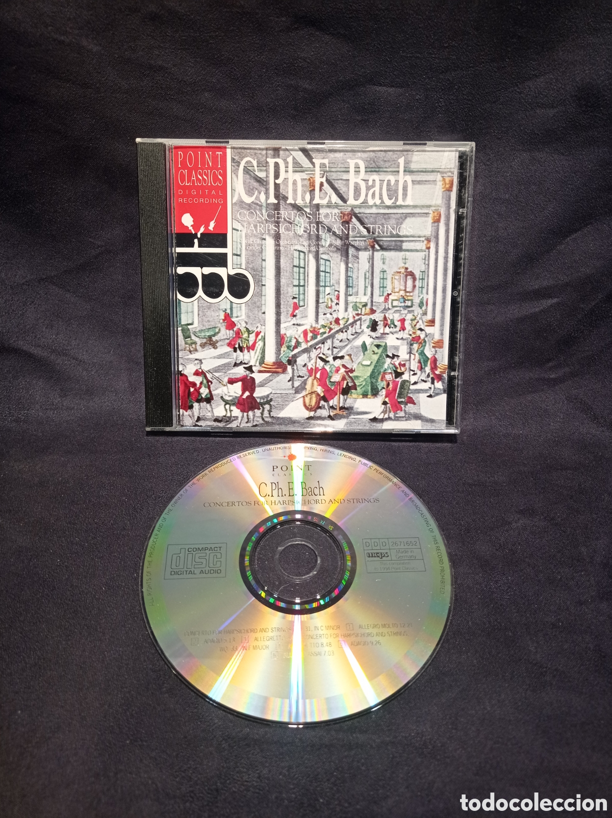 CDs de M&uacute;sica: CD C.PH.E.BACH. CONCERTOS FOR HARPSICHORD AND STRINGS. POINT CLASSICS. MUY BUEN ESTADO