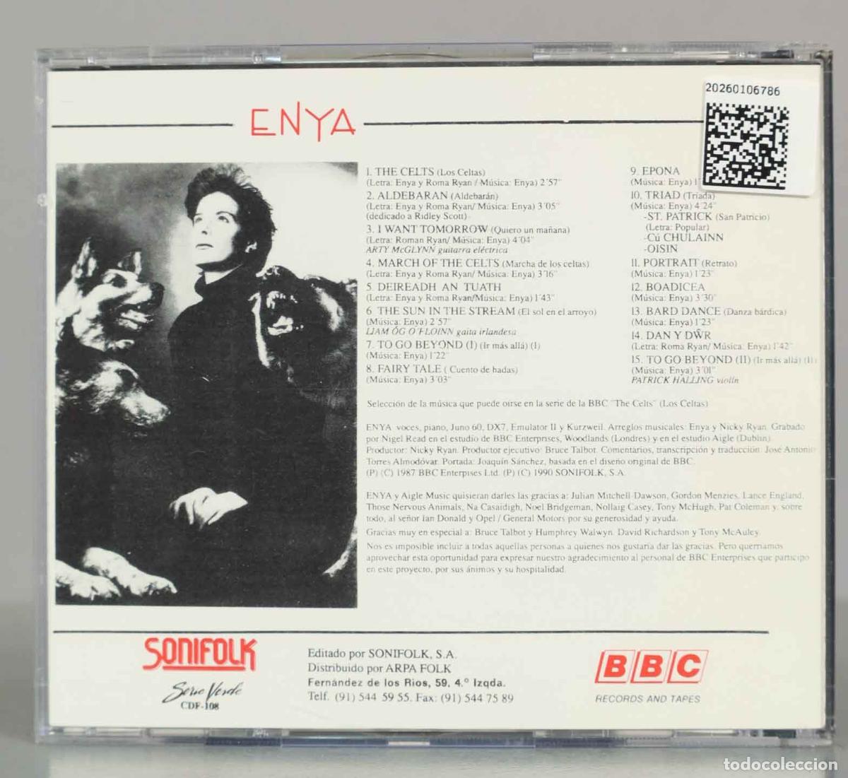CDs de m&uacute;sica: CD. Enya &ndash; Enya. SONIFOLK. - Foto 2