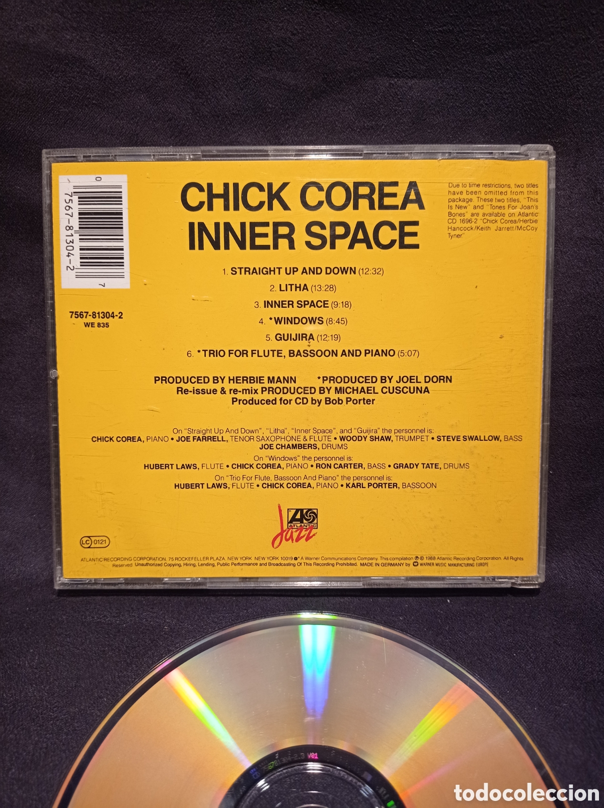 CDs de m&uacute;sica: CD CHICK COREA. INNER SPACE. BUEN ESTADO - Foto 3