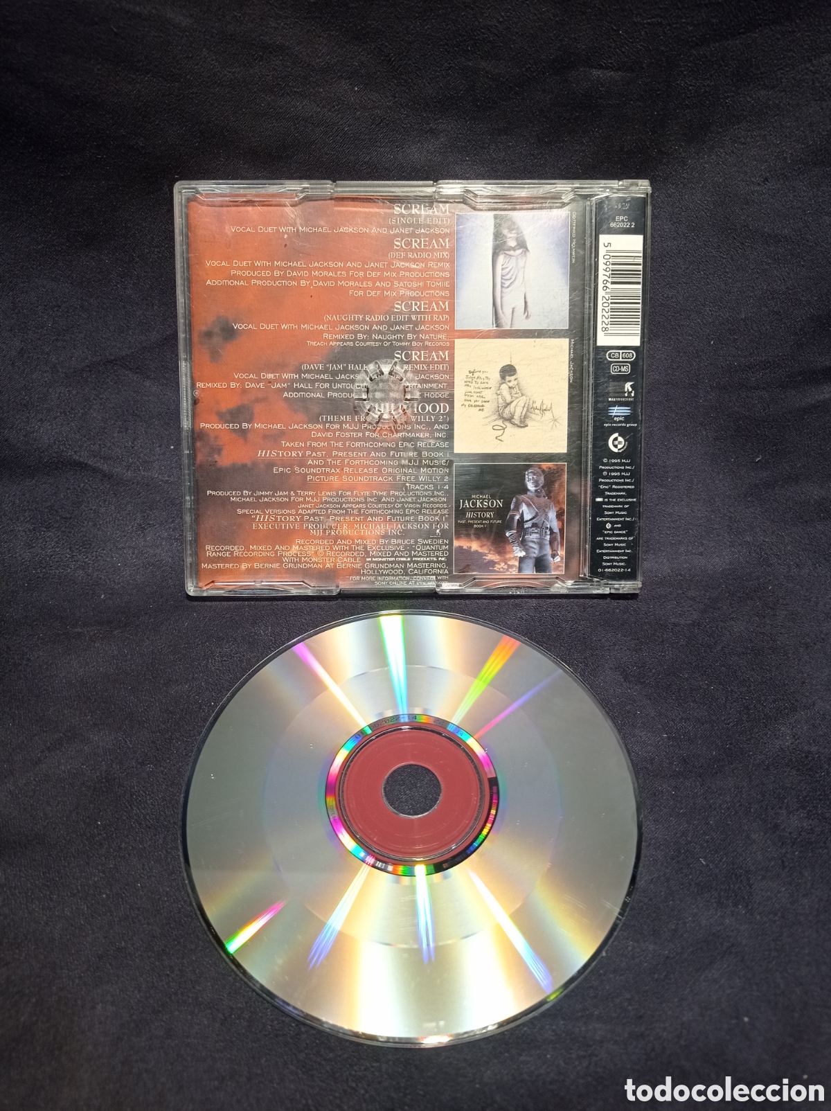CDs de m&uacute;sica: CD MAXI SINGLE MICHAEL JACKSON SCREAM- CHILDHOOD. REMIXES - Foto 2
