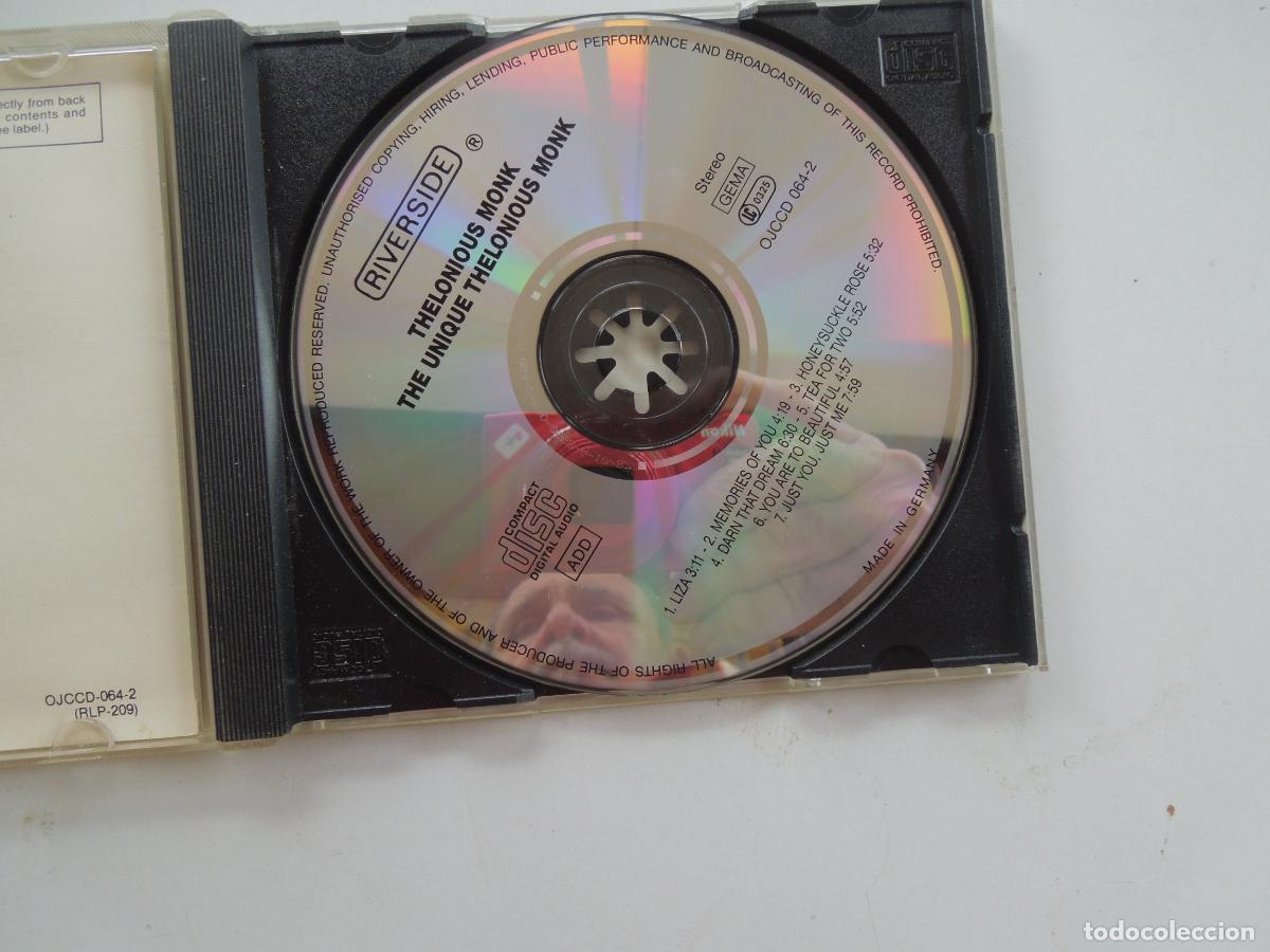 CDs de m&uacute;sica: THELONIOUS MONK -The Unique Thelonious Monk- CD 1987 - Foto 2
