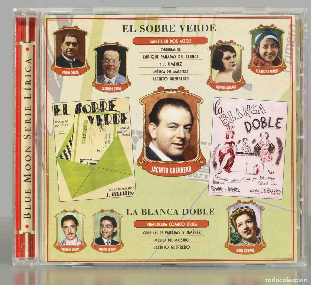 CD di Musica: CD. SOBRE VERDE - LA BLANCA DOBLE. JACINTO GUERRERO