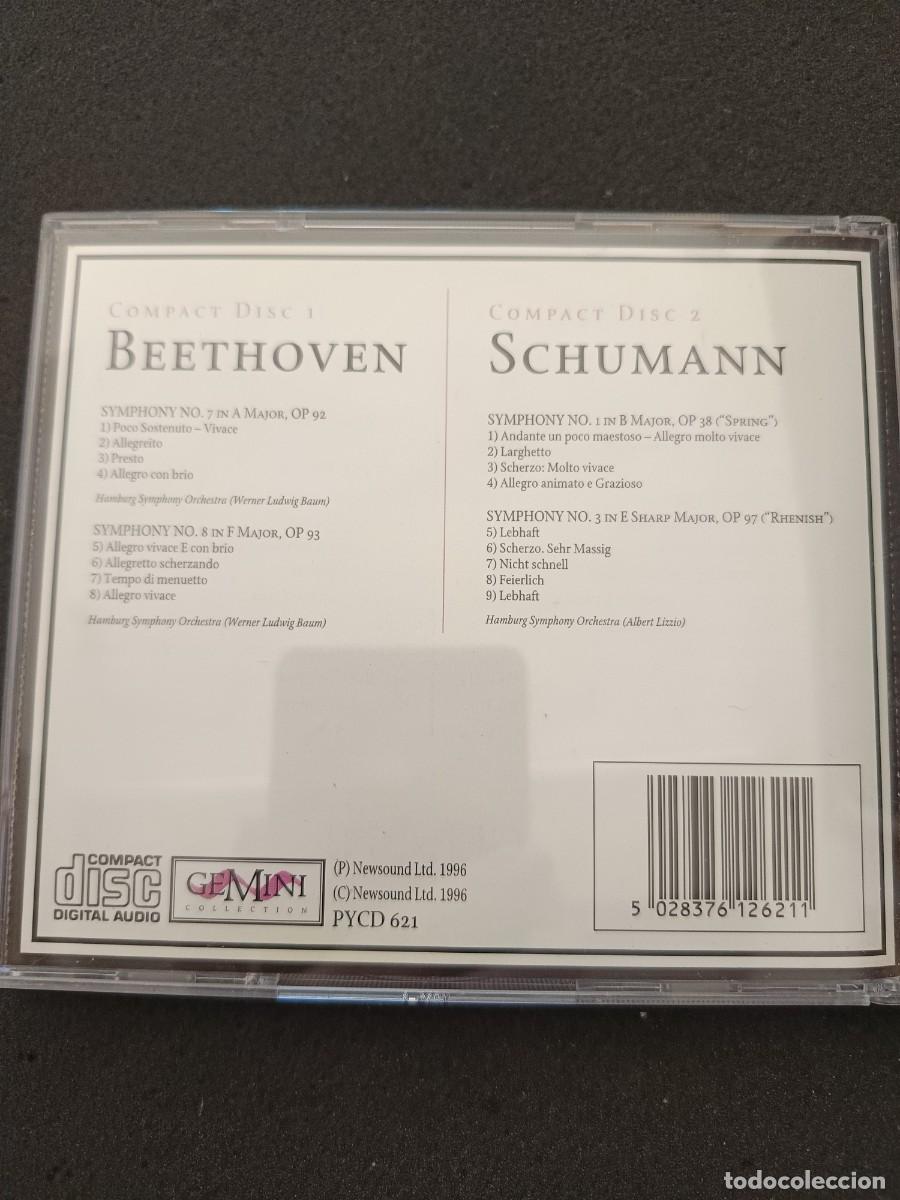 CDs de m&uacute;sica: 2 CDS. BEETHOVEN & SCHUMANN. GEMINI COLLECTION - Foto 2