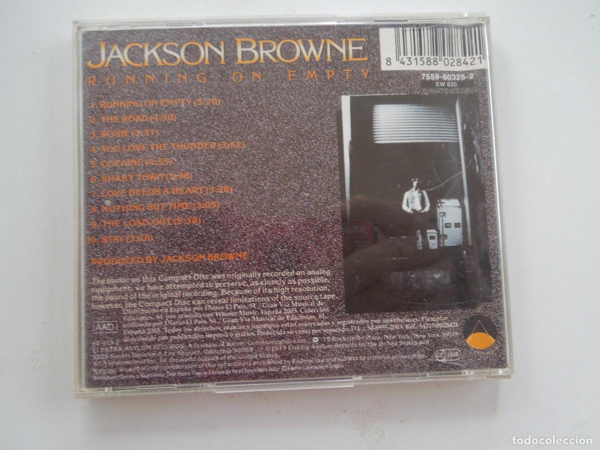CDs de m&uacute;sica: JACKSON BROWNE -RUNNING ON EMPTY- 1977 - 10 TEMAS - Foto 3