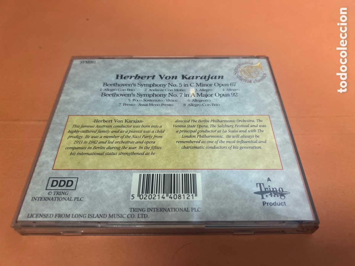 CDs de m&uacute;sica: T3/A2. CD - HERBERT VON KARAJAN - Foto 2