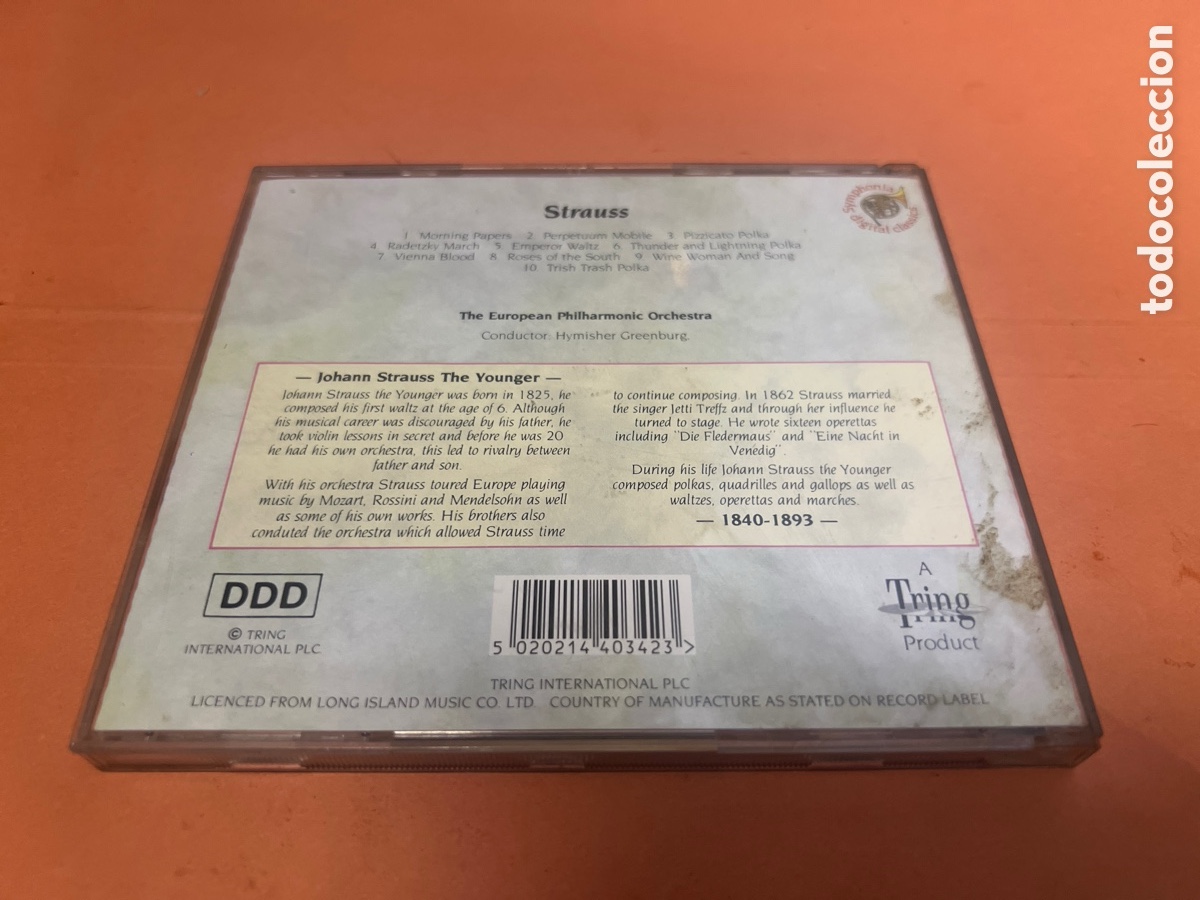 CDs de m&uacute;sica: T3/A2. CD STRAUSS - SYMPHONIA DIGITAL CLASSICS - Foto 2