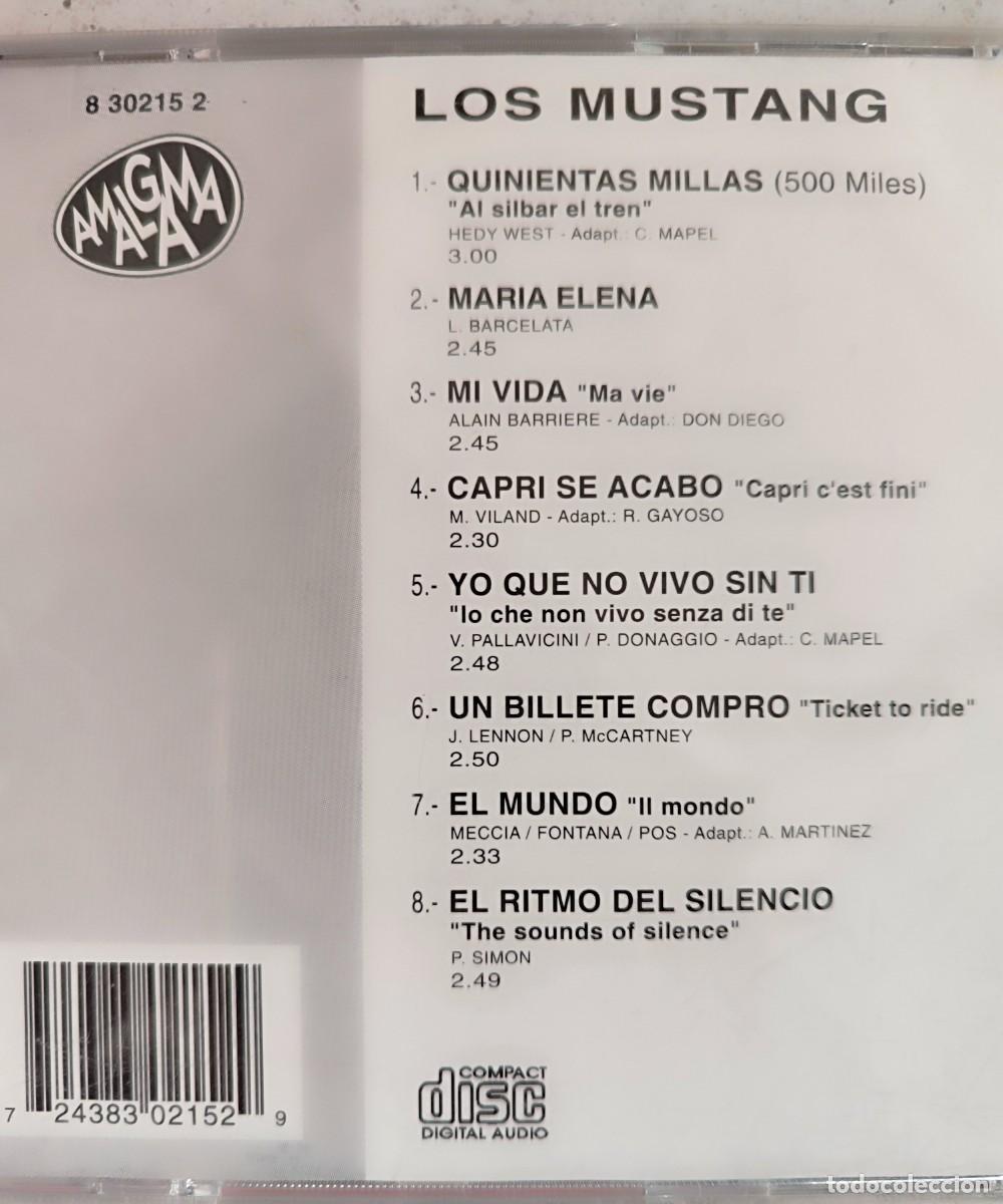 CDs de m&uacute;sica: LOS MUSTANG - GRANDES EXITOS (CD) 1994 - 8 TEMAS - Foto 3