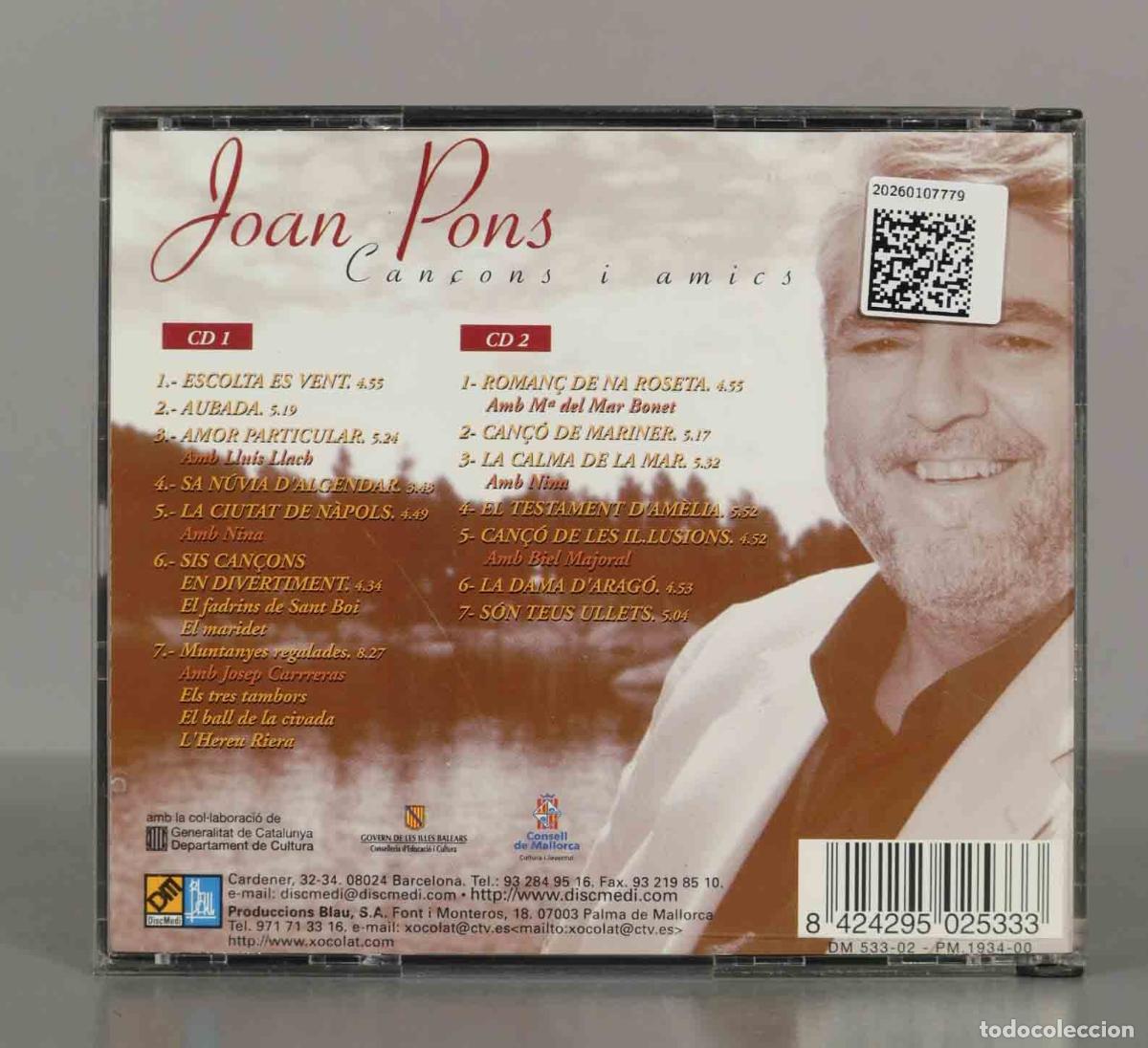 CDs de m&uacute;sica: CD. JOAN PONS - CANCONS I AMICS. - Foto 2