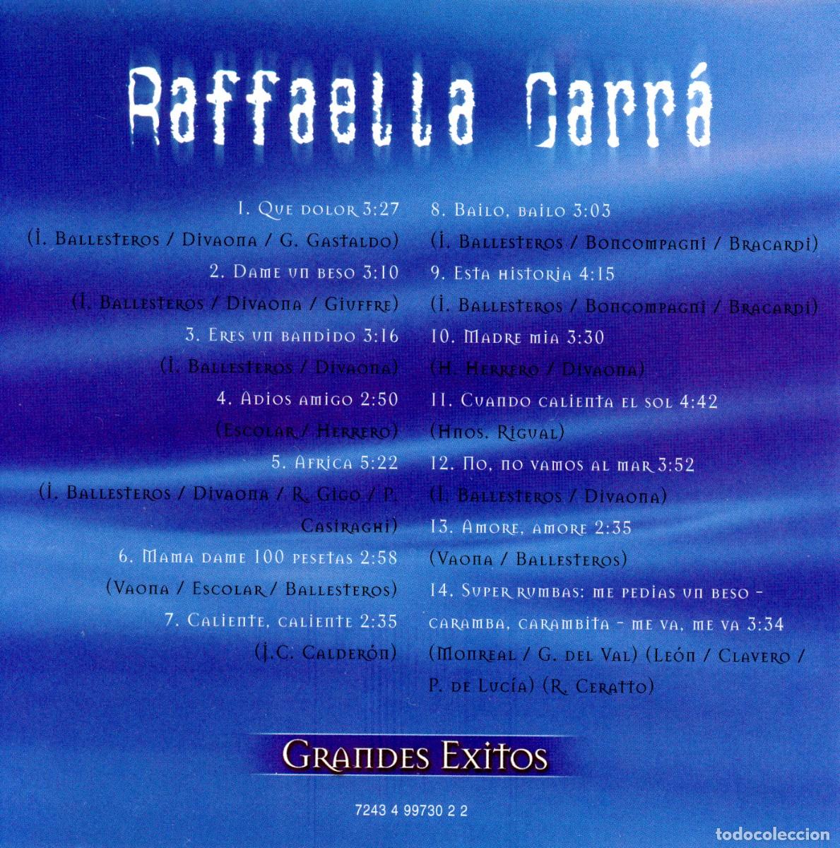 CDs de m&uacute;sica: RAFFAELLA CARR&Aacute; - Serie De ORO & Grandes Exitos (2000) - Foto 2