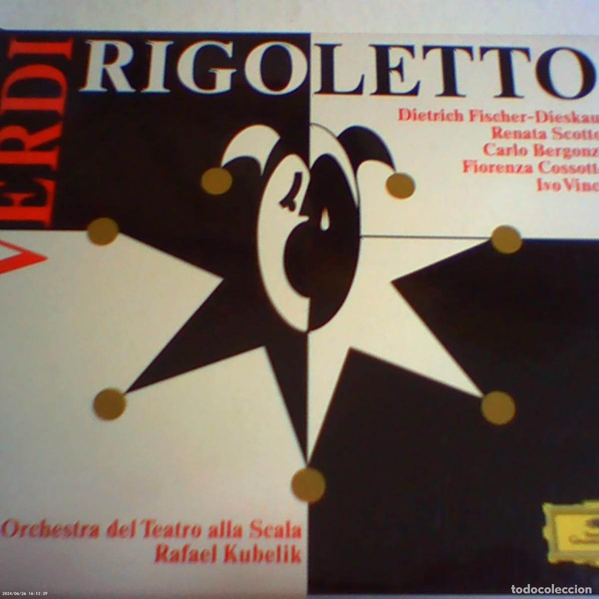 CDs de M&uacute;sica: 2 cd's verdi rigoletto. teatro scala. rafael kubelik. grammophon 1964 germany libreto (seminuevo)