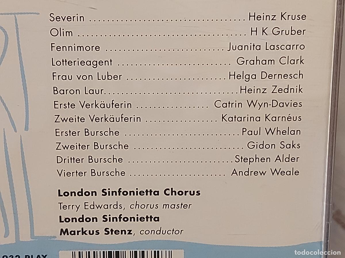 CDs de m&uacute;sica: DER SILBERSEE (KURT WEILL) / MARKUS STENZ / BOX DOBLE CD+LIBRETO-RCA / DE LUJO - Foto 5