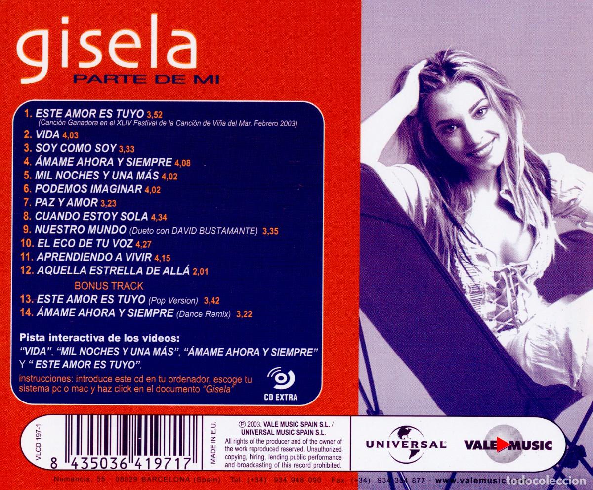 CDs de m&uacute;sica: GISELA - Parte de M&iacute; (2003) Edici&oacute;n Especial - Foto 2