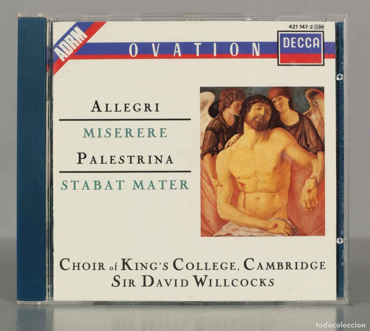 CD de M&uacute;sica: CD. Allegri, Palestrina - Willcocks / King&acute;s College Choir &ndash; Allegri Miserere
