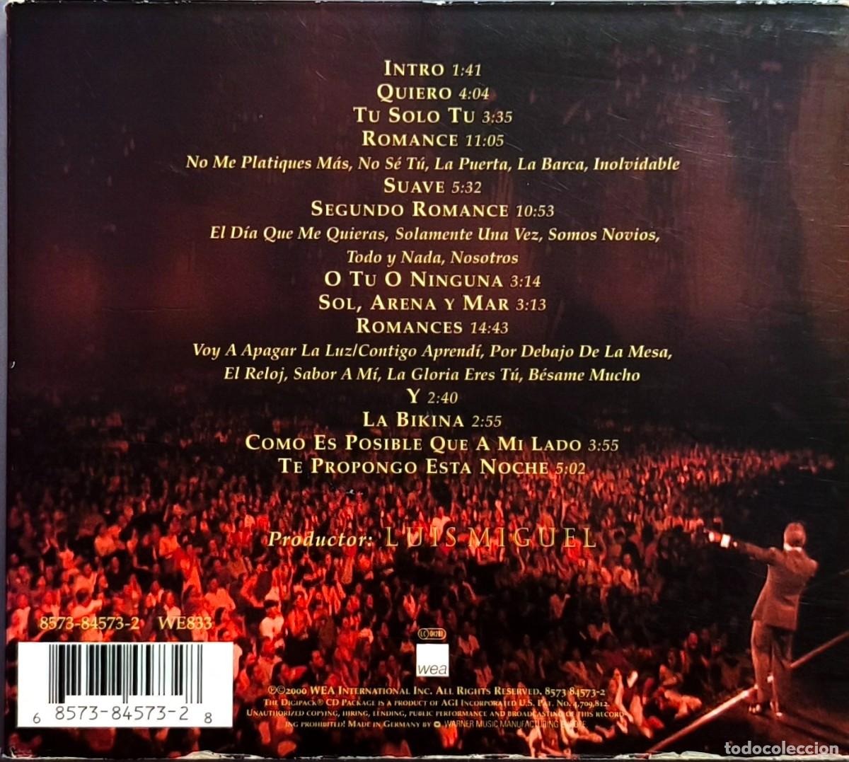 CDs de m&uacute;sica: CD, Luis Miguel en vivo - Foto 2