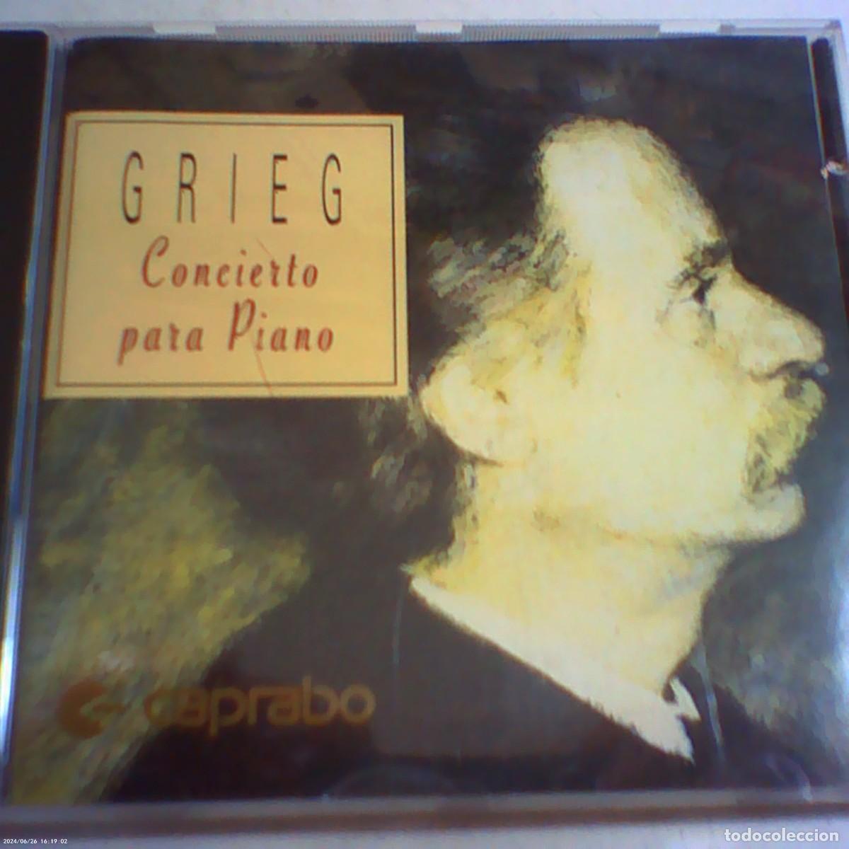Music CDs: cd grieg. concierto para piano. gyc records 1996 spain. patrocinio caprabo (seminuevo)