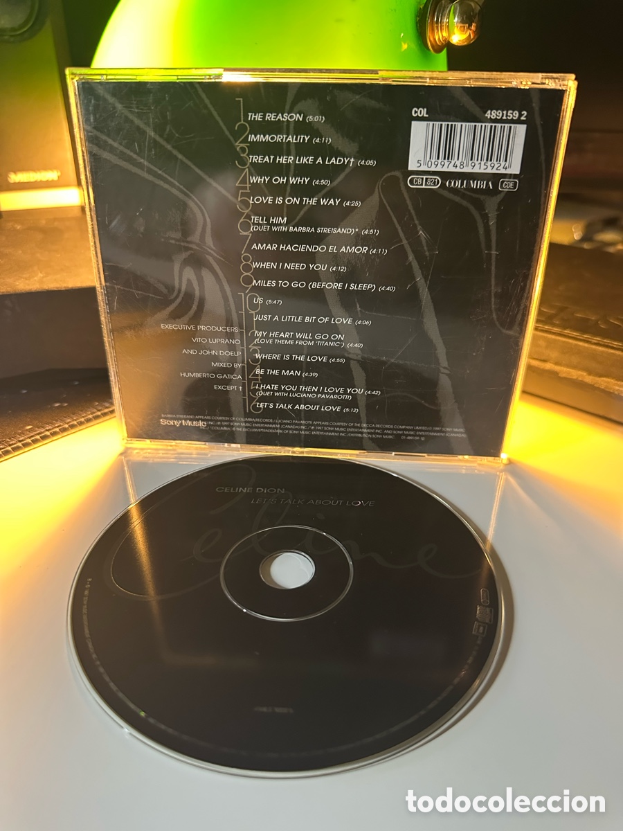 CDs de m&uacute;sica: CD/ CELINE DION LETS TALK ABOUT LOVE - Foto 2