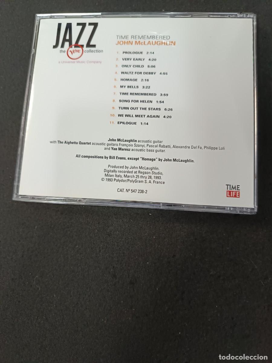 CDs de m&uacute;sica: TIME REMEMBERED. JOHN MCLAUGHLIN PLAYS BILL EVANS - Foto 2