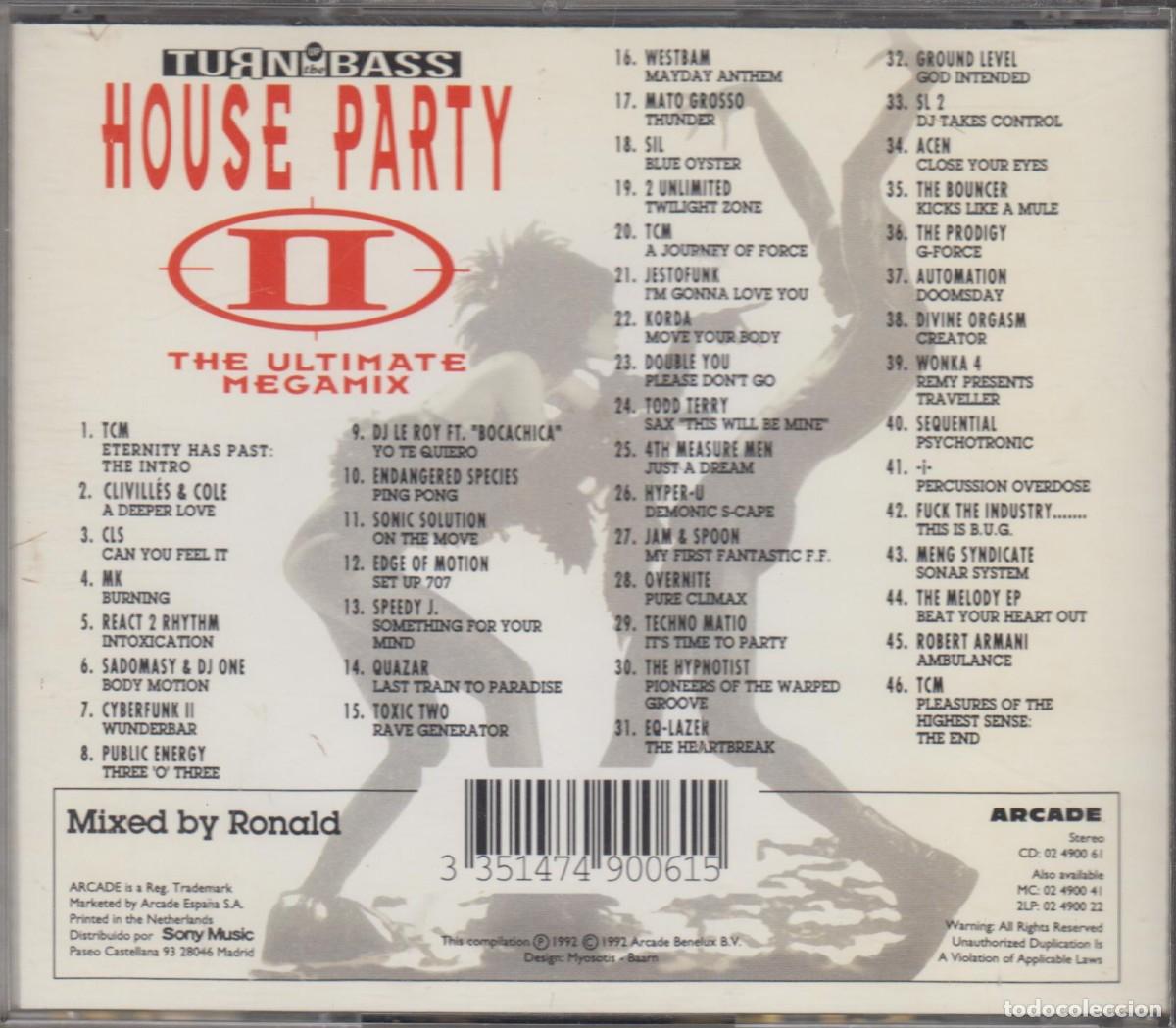 house party ii (the ultimate megamix) cd 1992 a - Compra venta en