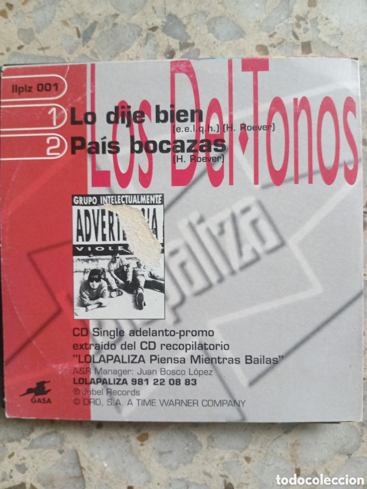 CDs de m&uacute;sica: CD SINGLE LOS DEL TONOS LO QUE DIJE BIEN - Foto 2