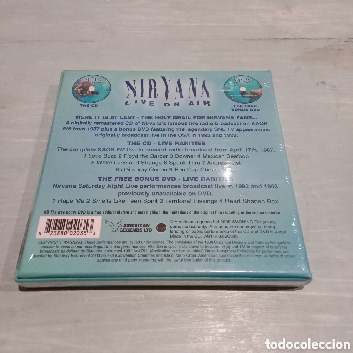 CDs de m&uacute;sica: NIRVANA - LIVE ON AIR - CD + DVD - Foto 2
