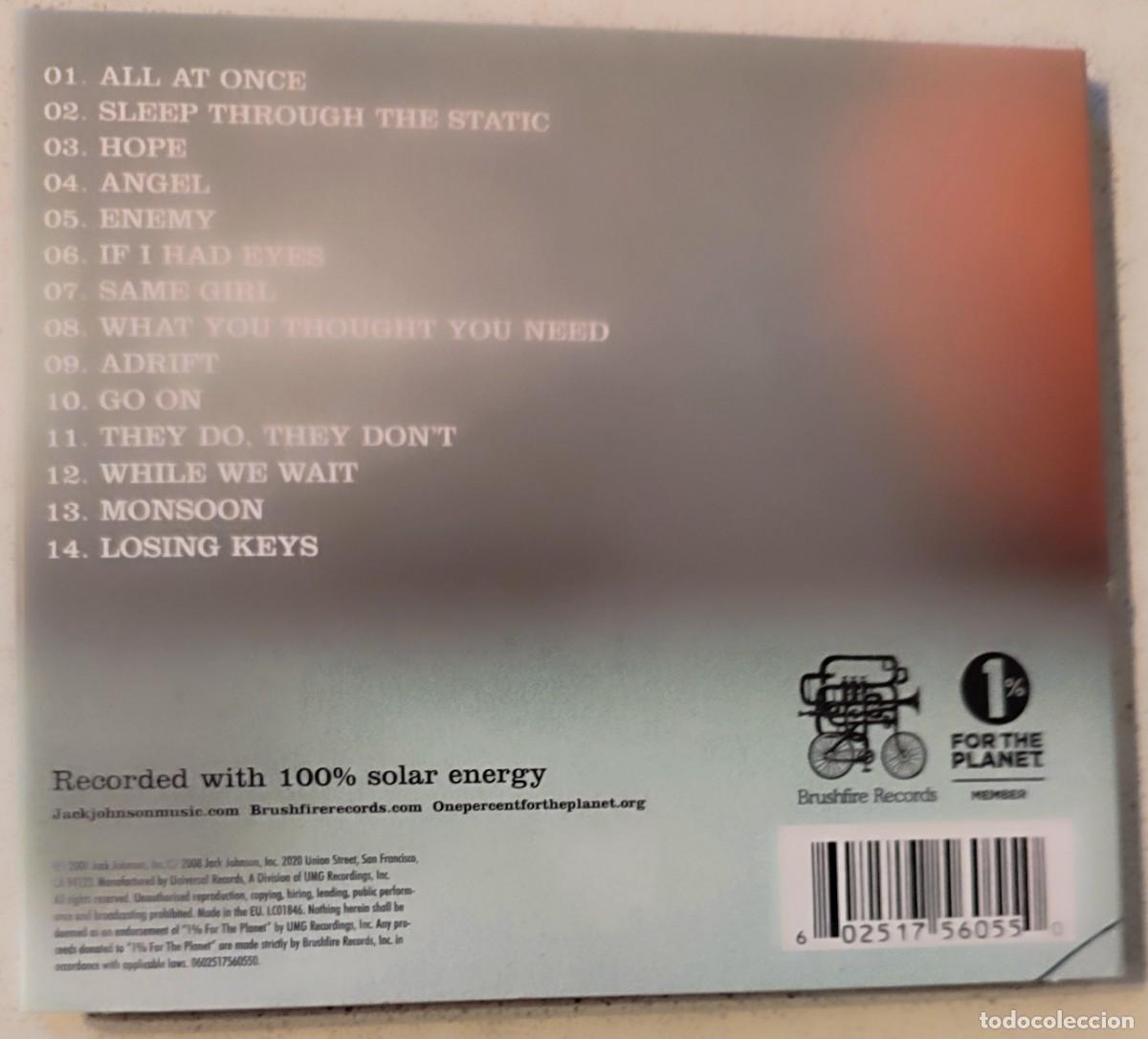 CDs de m&uacute;sica: JACK JOHNSON- SLEEP THROUGH THE STATIC (CD) 2008 - 14 TEMAS - DIGIPACK - Foto 3