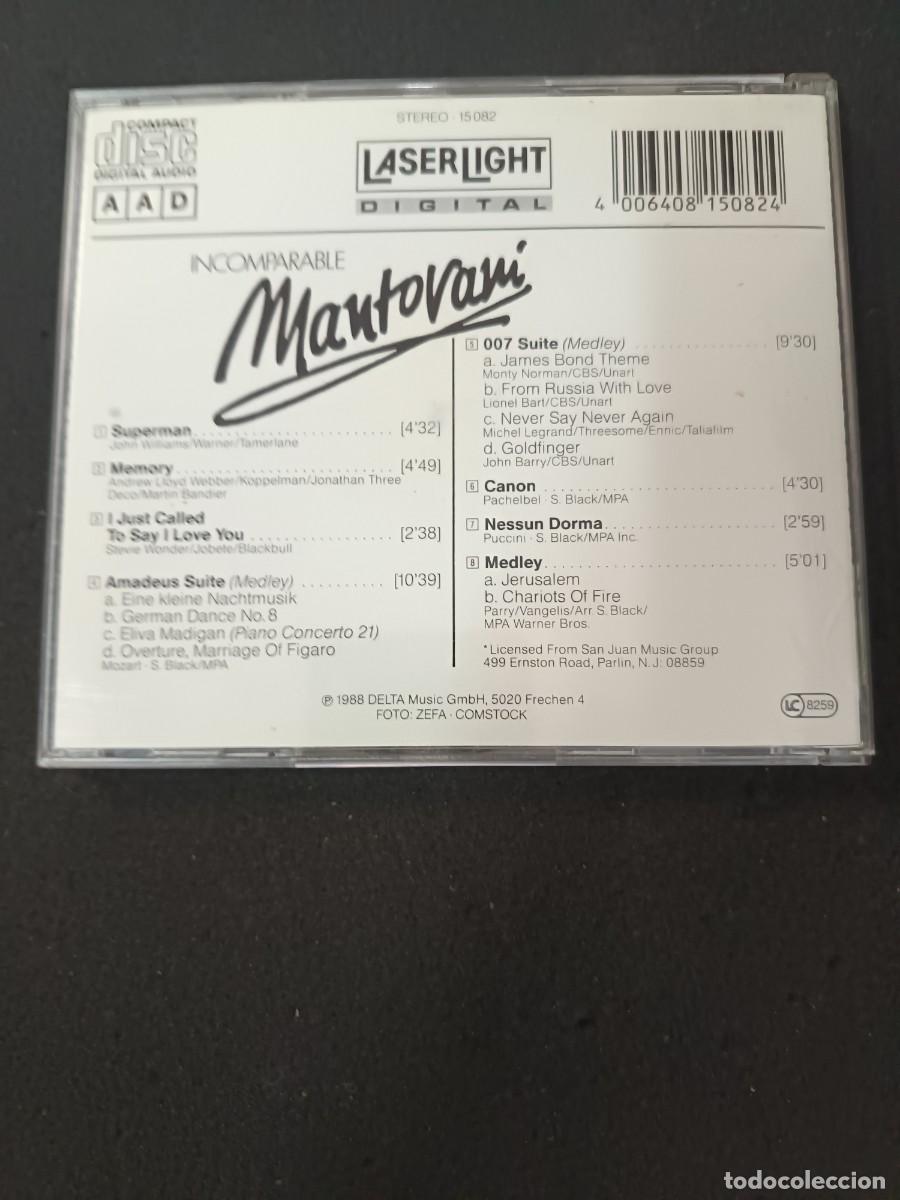 CDs de m&uacute;sica: CD. INCOMPARABLE MANTOVANI. - Foto 2