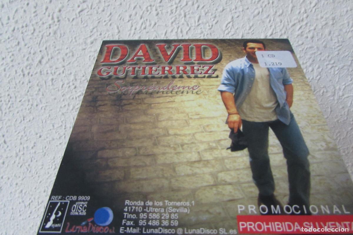 CDs de m&uacute;sica: David Guti&eacute;rrez &ndash; Sorpr&eacute;ndeme cd promo - Foto 1