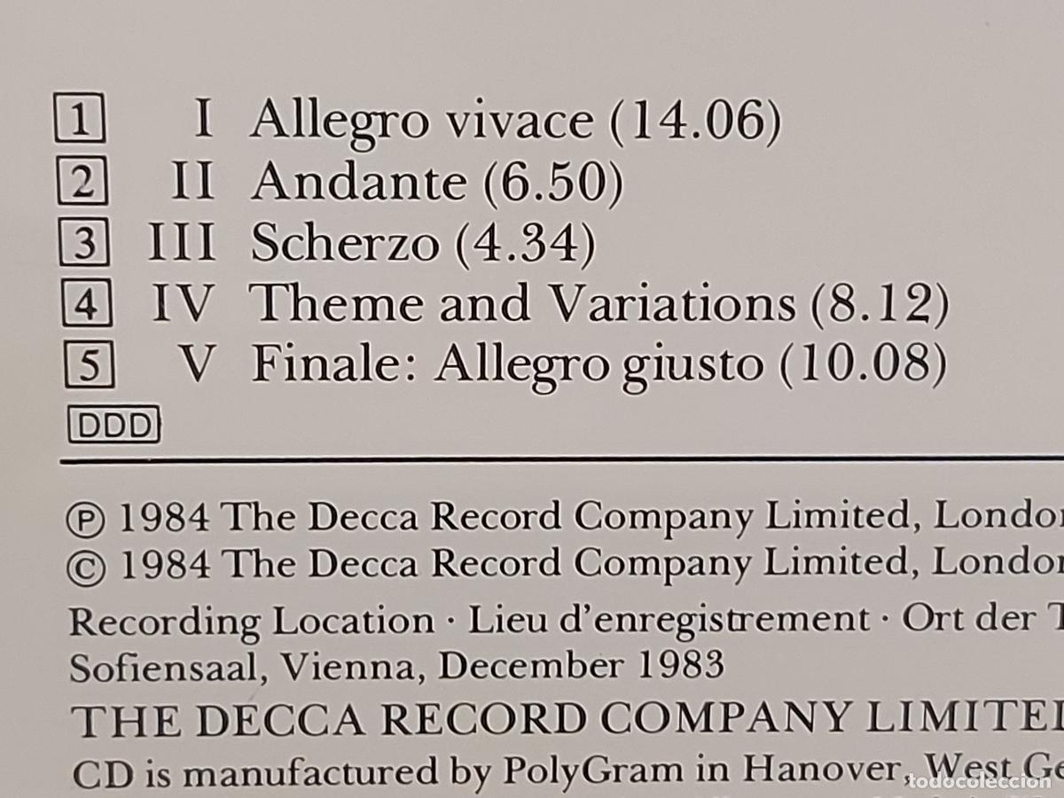 CDs de m&uacute;sica: SCHUBERT / QUINTETS / CD-DECCA-1984 / DE LUJO - Foto 5