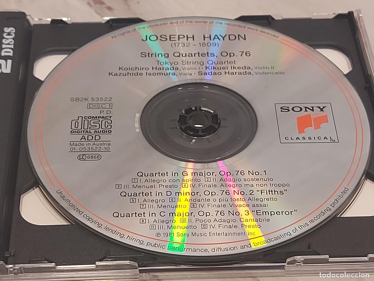 CDs de m&uacute;sica: HAYDN / STRING QUARTETS OP. 76 / DOBLE CD-SONY / DE LUJO - Foto 2