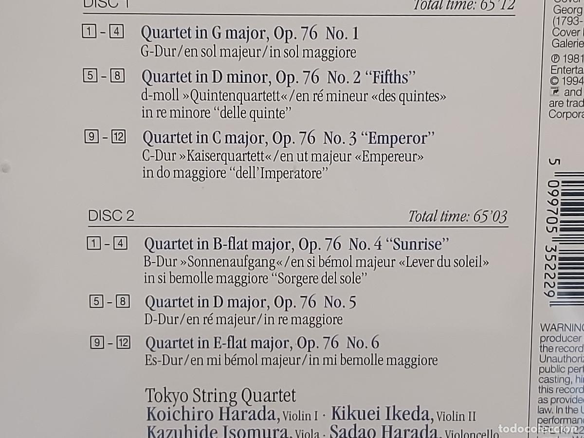 CDs de m&uacute;sica: HAYDN / STRING QUARTETS OP. 76 / DOBLE CD-SONY / DE LUJO - Foto 5