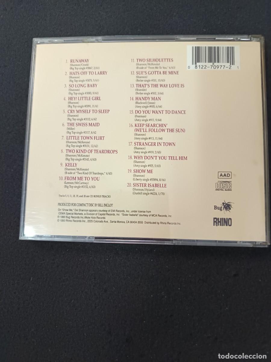 CDs de m&uacute;sica: CD. DEL SHANNON. GREATEST HITS - Foto 2