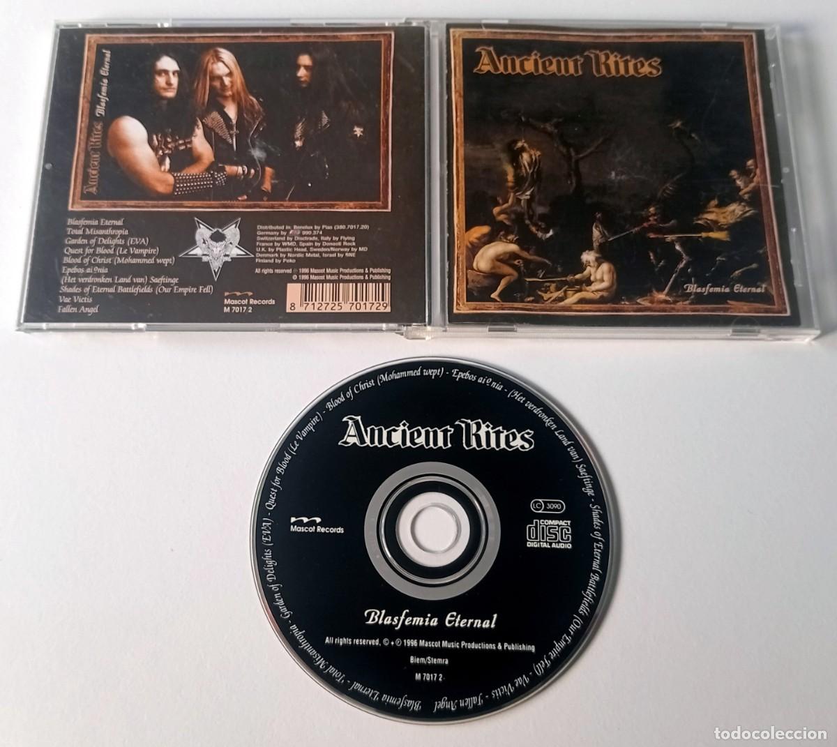 CDs de m&uacute;sica: CD ANCIENT RITES - BLASFEMIA ETERNAL - Foto 2