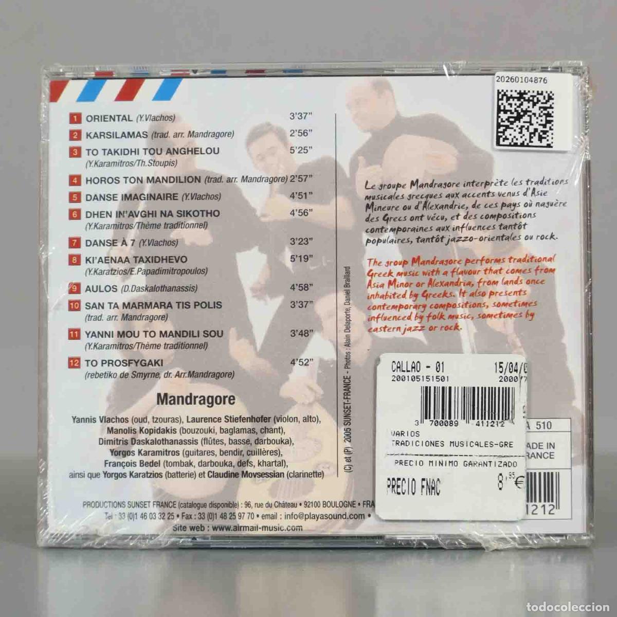 CDs de m&uacute;sica: CD. Mandragore &ndash; Gr&egrave;ce - Greece. PRECINTADO - Foto 2
