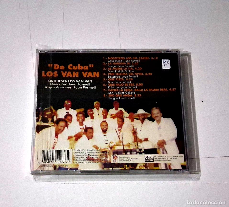 CDs de m&uacute;sica: LOS VAN VAN &rdquo;DE CUBA CON SALSA FORMELL&rdquo; CD 8 TRACKS - Foto 2