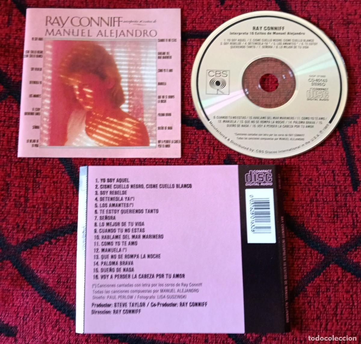 CDs de m&uacute;sica: RAY CONNIFF ** Interpreta 16 Exitos De Manuel Alejandro ** CD 1989 USA - Foto 1