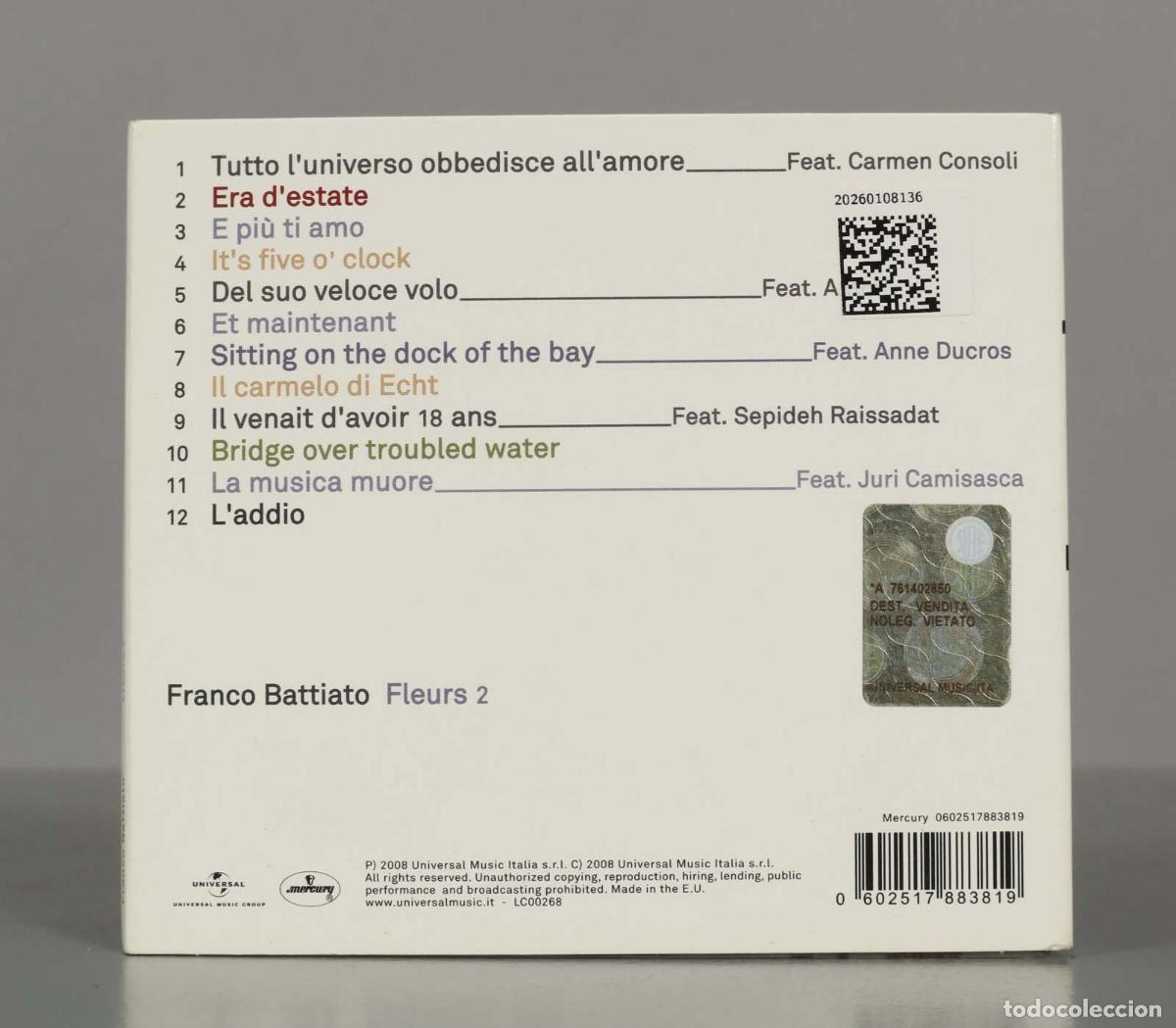 CDs de m&uacute;sica: CD. Battiato &ndash; Fleurs 2 - Foto 2