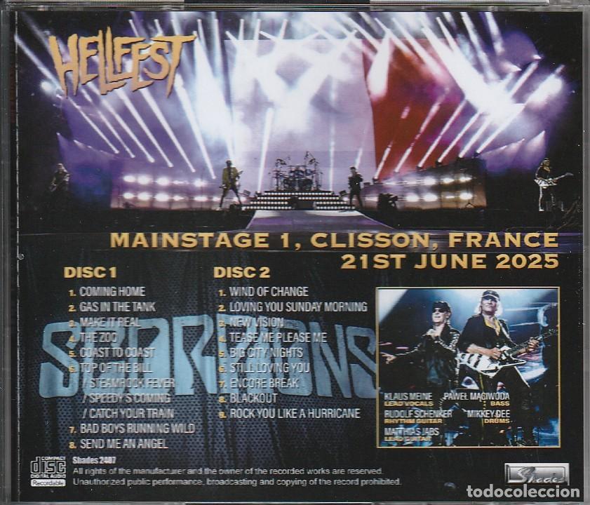 CDs de m&uacute;sica: 2 CDs - SCORPIONS - Live Hellfest 2025 - Foto 2