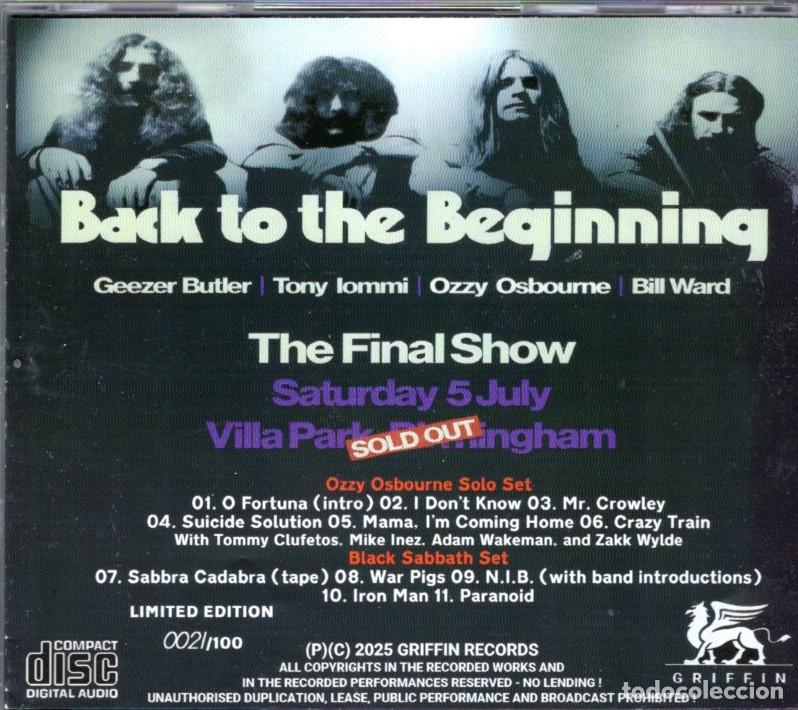 CDs de m&uacute;sica: BLACK SABBATH - BACK TO THE BEGINNING - CD - Foto 2